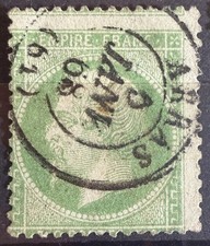 🦬 Timbre classique N°20 - 5 c vert -  Fort décalage🦬