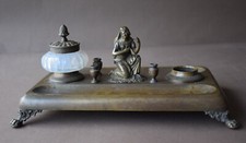    Encrier en bronze d'époque