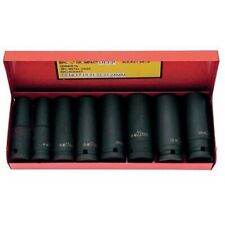 Coffret de douilles à chocs longues 1/2'' 6 pans - 8 pièces SAM OUTILLAGE