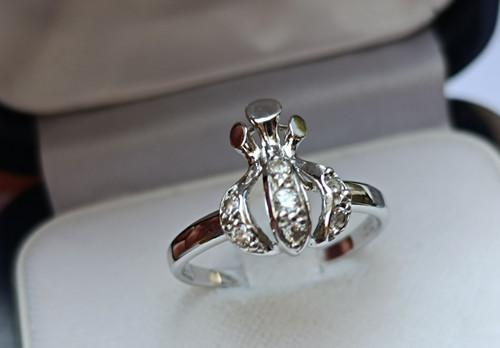 Blanc bague femme 18k - or,