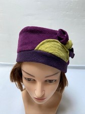 NEUF Calot TU polaire violet anis fabrication artisanale