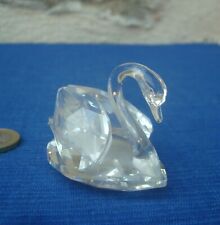 V51 Figurine Cygne Cristal Swarovski Signé Longueur = 5.5cm env.