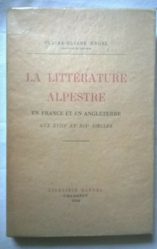 Littérature alpestre en - alpestre,
