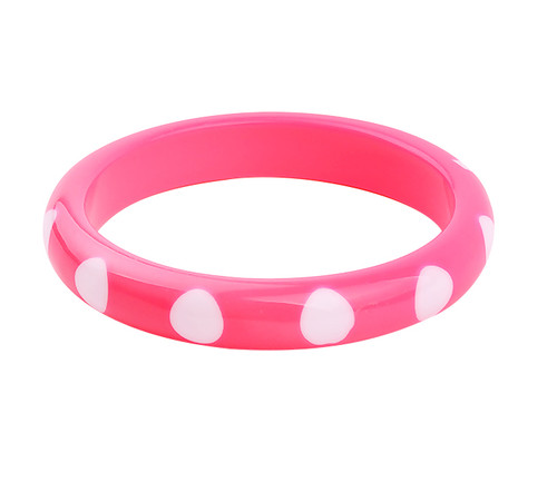 Bracelet bangle résine rose