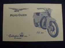 DÉPLIANT   PUBLICITAIRE " MOTO  GUZZI   GALLETTO   175 cc  "  années  50 "