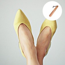 Chausse-pied en bois de cornes de chaussure à poignée moyenne pour