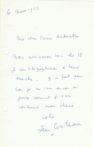 Jean cocteau lettre - jean,
