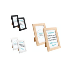 Creative Home 2 x Cadre Photo | 10 x 15 cm | Bois de Pin | 3 Variantes