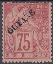 GUYANE Colonie Française 1892 Yvert 27 Neuf * (ref#18484)