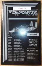 Towmasters T Séries Remorque Pièces Service Magasin Réparation Atelier Manuel