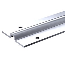 Rail à visser 3 m en INOX pour galet à gorge ronde Ø21 mm - portail coulissant