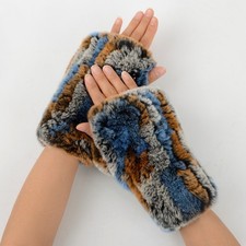 Vente chaude hiver véritable fourrure Rex gants en fourrure de lapin mitaines en fourrure de lapin Rex