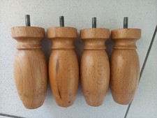 Lot de 4 pieds de lit en bois à visser - hauteur : 13 cm