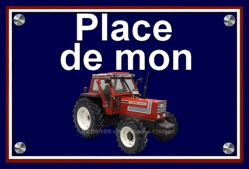 Plaque place mon tracteur - plaque,