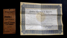 MANUFRANCE Certificat épreuve et garantie fusil robust 222 - 1955 ?