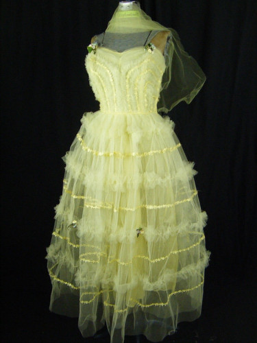 Vintage 50s jaune citron - jaune,