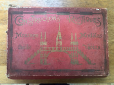 ancien jeux de construction en bois / Constructions Rustiques. L'IDEALE. Paris.