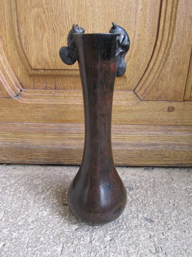 Vase bronze patine ancien - vase,