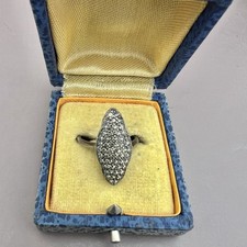 Bague Marquise, Argent- Massif