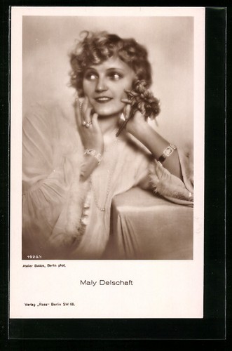 Carte postale actrice maly - carte,