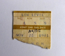 AC/DC TICKET 1981  CONCERT SAINT PAUL USA   TICKET 1981 -- AC DC