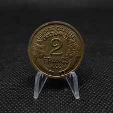 2 francs France 1939 - Morlon en Cupro-aluminium, TTB+,  sous pochette