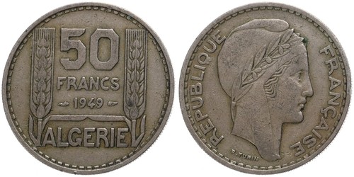 Algérie algeria 50 francs - algérie,