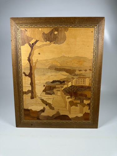 Tableau marqueterie bois - en,