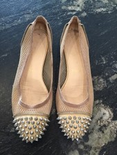 Authentique Ballerines Résille Clous Christian Louboutin 38 