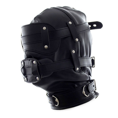 Faux cuir masque bondage - de,