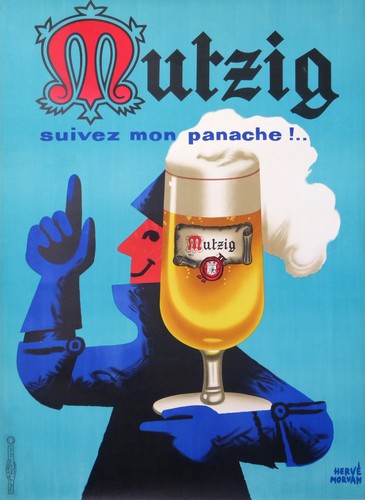 Affiche ancienne herve morvan - ancienne,