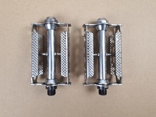 Pédales Lyotard en acier chromé 14x1.25 vélo vintage cyclotourisme 1950s France