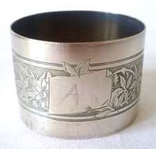 ROND DE SERVIETTE ANCIEN ARGENT MASSIF MINERVE