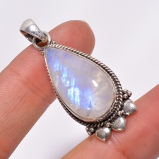 Beautifull Pierre de Lune Pierre Précieuse 925 Argent Pendentif En