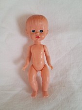 Poupée garçon cs made in Italie blond yeux bleus dormants H 14 cm ancien