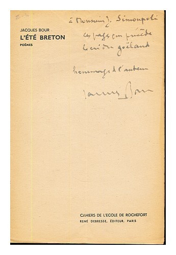 Bour jacques - bour,jacques, (1905-1983)