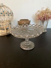 petit compotier coupe sur pied mignardise en verre moulé shabby