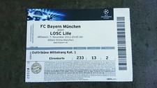  BAYERN MUNICH LILLE TICKET