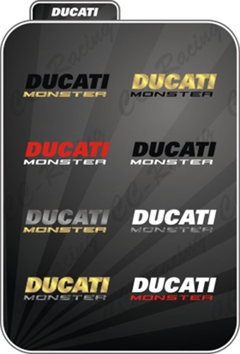 Autocollants ducati monster - autocollants,