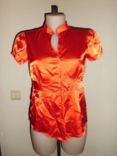 SUPERBE BLOUSE CINTRER FEMME LOLA & LIZA COULEUR ROUGE T:38 COL STYLE CHINOIS