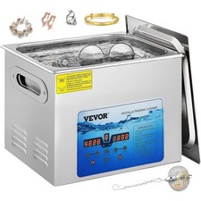 VEVOR Nettoyeur Ultrasons Machine Nettoyage Bijoux avec Minuterie Numérique 15L