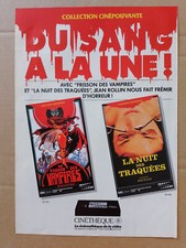 VHS TRADE AD - LE FRISSON DES VAMPIRES / LA NUIT DES TRAQUEES - JEAN ROLLIN