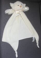 doudou ours  couverture lange  blanc nez doré la galleria état neuf