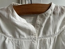 Vintage French Negligee - Nigth Gown - Lace & Pleats