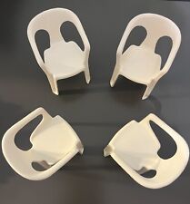 Lot de 4 chaises fauteuils   Stamp, modèle réduit