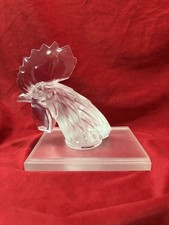 Bouchon Radiateur Presse Papier Coq Cristal Lalique