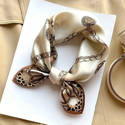 Foulard carré satin luxe - ,