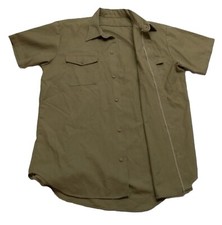 Chemise De Combat Army Kaki Uniforme De Dress À Manches Courtes Taille 17 / 43cm