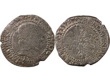 HENRI III - 1/2 FRANC AU COL