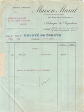 FACTURE  1913 FABRIQUE DE